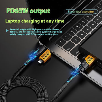 4 in 1 Fast Charge Data Cable Braided Mobile Phone Charging Cable